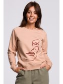 B167 Stylowa bluza z nadrukiem