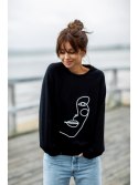 B167 Stylowa bluza z nadrukiem