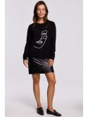 B167 Stylowa bluza z nadrukiem