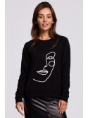 B167 Stylowa bluza z nadrukiem
