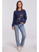B167 Stylowa bluza z nadrukiem