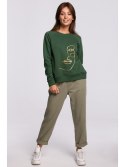 B167 Stylowa bluza z nadrukiem