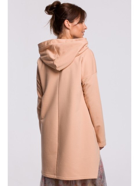 B179 Bluza z kapturem i asymetrycznym rozcięciem B179 Bluza z kapturem i asymetrycznym rozcięciem