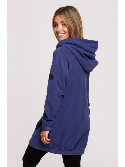 B203 Bluza tunika z kołnierzem i kapturem B203 Bluza tunika z kołnierzem i kapturem