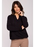 B225 Bluza z wycięciem w dekolcie