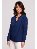 B225 Bluza z wycięciem w dekolcie