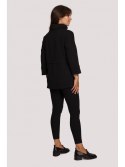 B236 Bluza z golfem i tasiemką w centki