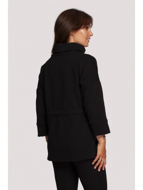 B236 Bluza z golfem i tasiemką w centki B236 Bluza z golfem i tasiemką w centki