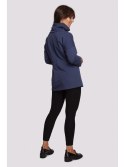 B236 Bluza z golfem i tasiemką w centki