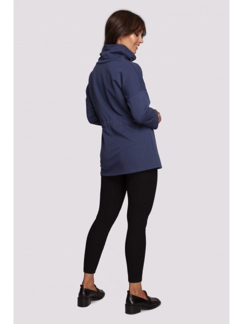 B236 Bluza z golfem i tasiemką w centki B236 Bluza z golfem i tasiemką w centki