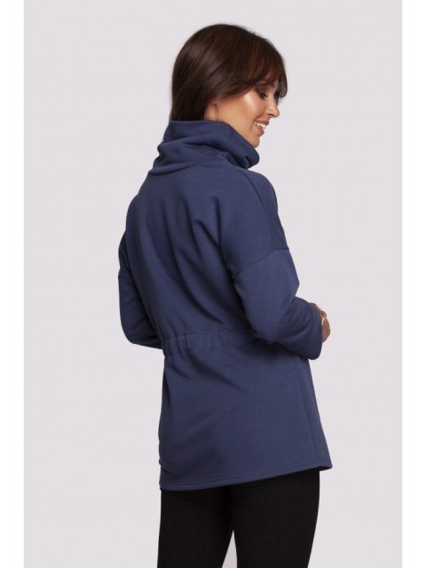 B236 Bluza z golfem i tasiemką w centki B236 Bluza z golfem i tasiemką w centki
