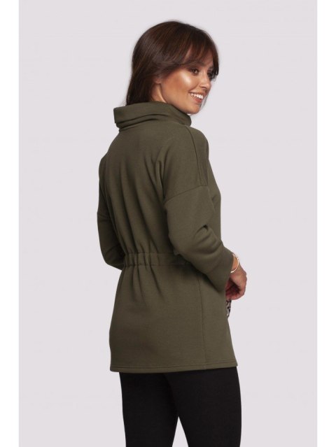 B236 Bluza z golfem i tasiemką w centki B236 Bluza z golfem i tasiemką w centki