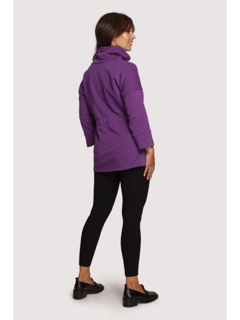 B236 Bluza z golfem i tasiemką w centki B236 Bluza z golfem i tasiemką w centki