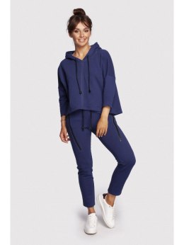 B239 Bluza o luźnym kroju z kapturem