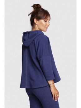 B239 Bluza o luźnym kroju z kapturem