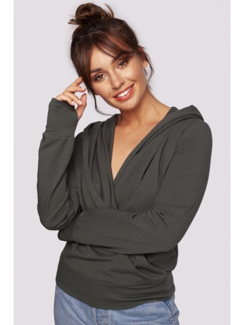 B246 Bluza na zakładkę z kapturem B246 Bluza na zakładkę z kapturem