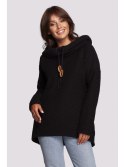 B249 Bluza z kominem i kapturem