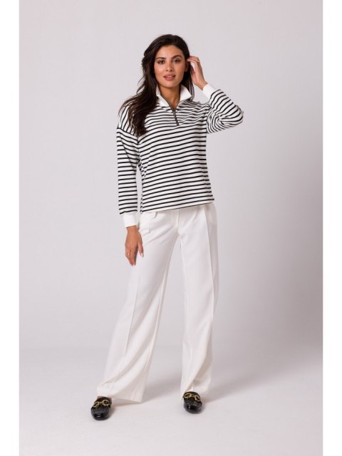 B250 Bluza w paski z wysokim kołnierzem B250 Bluza w paski z wysokim kołnierzem