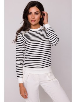 B251 Bluza w paski z ozdobnymi guzikami