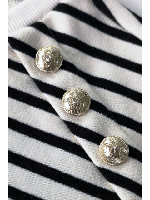 B251 Bluza w paski z ozdobnymi guzikami B251 Bluza w paski z ozdobnymi guzikami