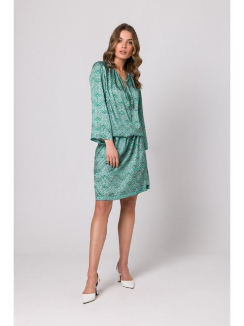 S338 Sukienka typu kaftan z wiązaniem przy szyi S338 Sukienka typu kaftan z wiązaniem przy szyi