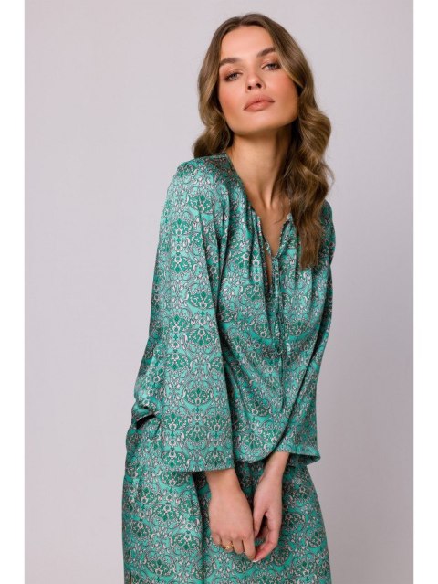S338 Sukienka typu kaftan z wiązaniem przy szyi S338 Sukienka typu kaftan z wiązaniem przy szyi