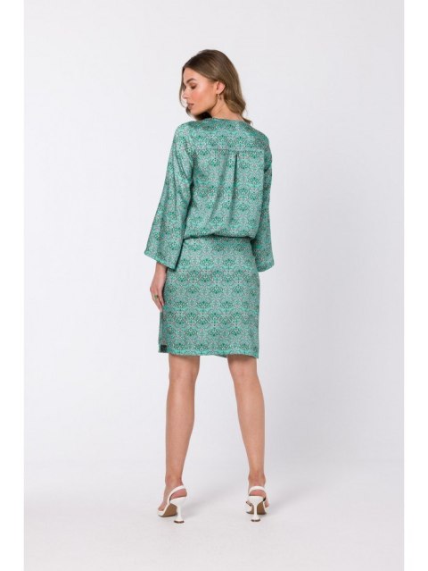 S338 Sukienka typu kaftan z wiązaniem przy szyi S338 Sukienka typu kaftan z wiązaniem przy szyi