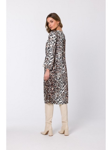 S338 Sukienka typu kaftan z wiązaniem przy szyi S338 Sukienka typu kaftan z wiązaniem przy szyi