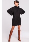 BK030 Długi sweter z golfem