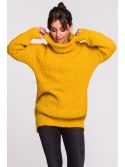 BK030 Długi sweter z golfem