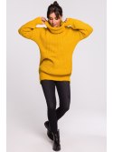 BK030 Długi sweter z golfem