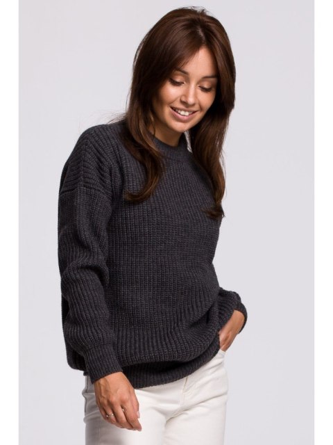 BK052 Długi sweter w prążek BK052 Długi sweter w prążek