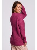 BK052 Długi sweter w prążek