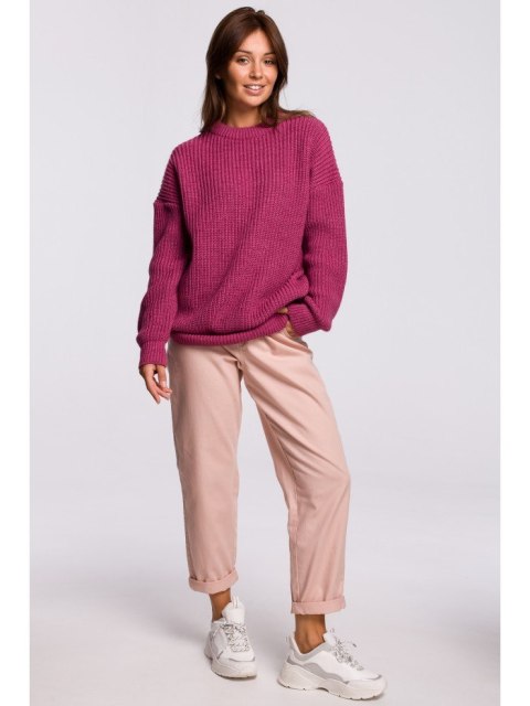 BK052 Długi sweter w prążek BK052 Długi sweter w prążek