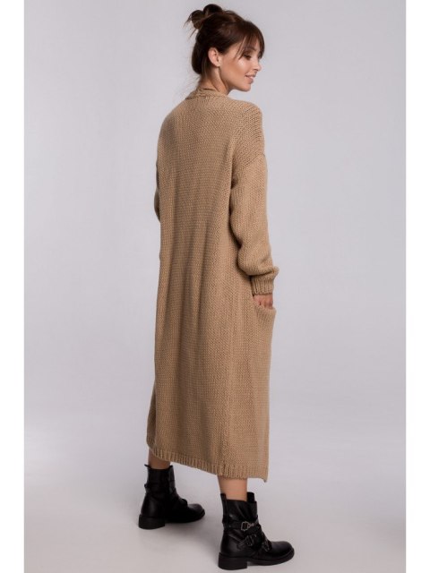 BK053 Długi kardigan z kieszeniami BK053 Długi kardigan z kieszeniami
