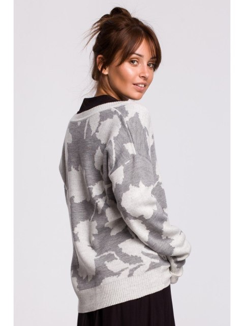 BK056 Sweter w kwiaty BK056 Sweter w kwiaty