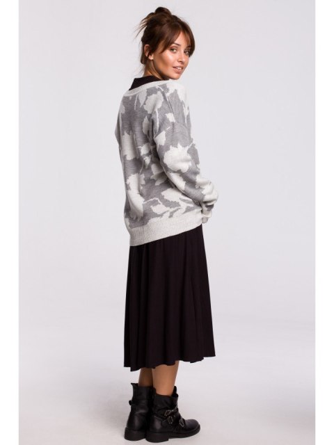 BK056 Sweter w kwiaty BK056 Sweter w kwiaty