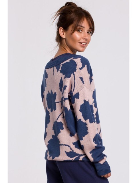 BK056 Sweter w kwiaty BK056 Sweter w kwiaty