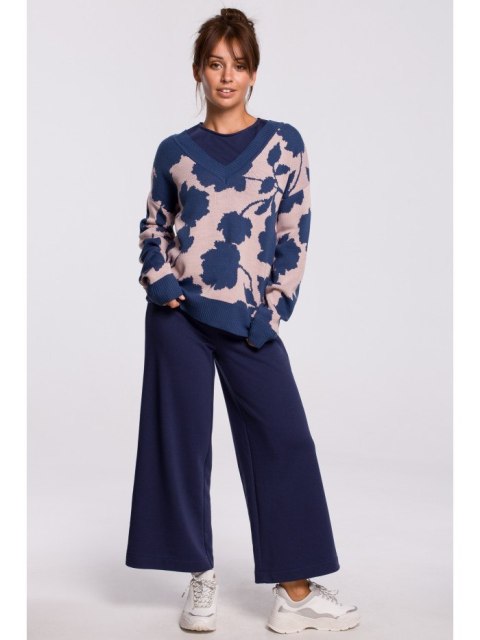 BK056 Sweter w kwiaty BK056 Sweter w kwiaty