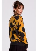 BK056 Sweter w kwiaty