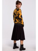 BK056 Sweter w kwiaty