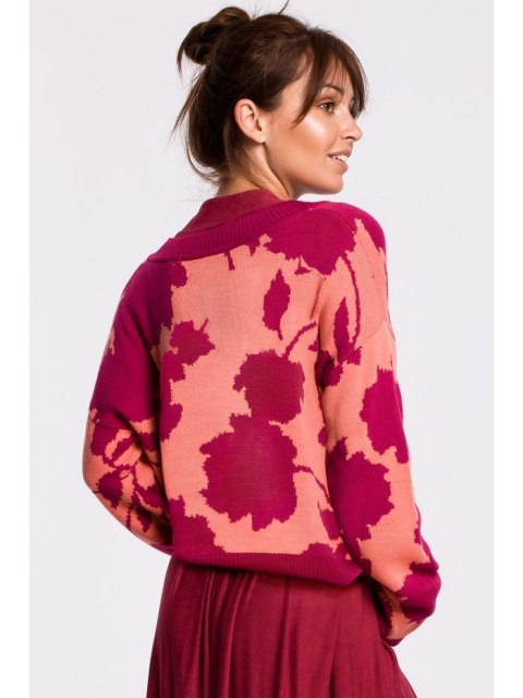 BK056 Sweter w kwiaty BK056 Sweter w kwiaty