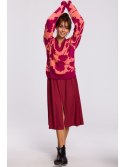 BK056 Sweter w kwiaty