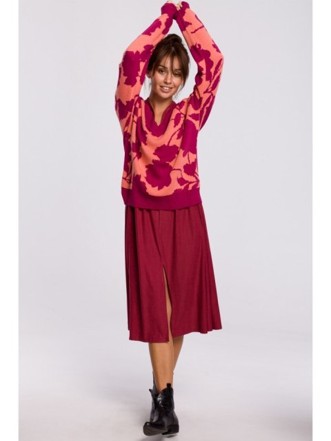 BK056 Sweter w kwiaty BK056 Sweter w kwiaty
