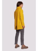 BK086 Sweter z golfem i rozcięciem z tyłu
