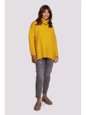 BK086 Sweter z golfem i rozcięciem z tyłu