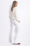 Sweter Chunky Knit z dekoltem V F760 Fobya