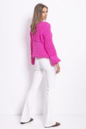 Sweter Chunky Knit z dekoltem V F760 Fobya