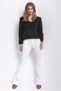 Sweter Chunky Knit z dekoltem V F760 Fobya