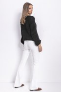 Sweter Chunky Knit z dekoltem V F760 Fobya